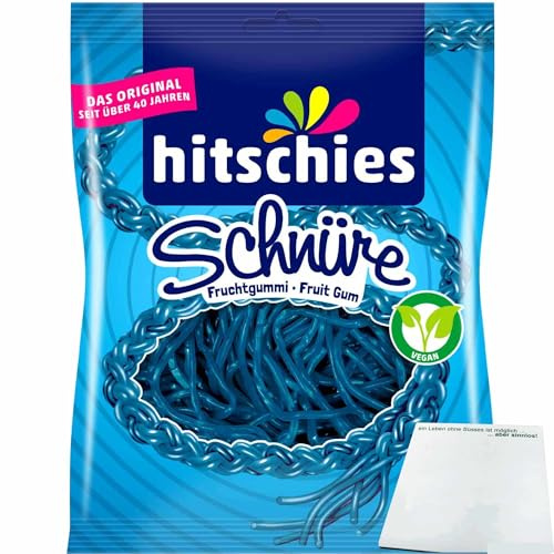 usy Bundle für hitschies Schnüre Blau (125g Beutel) + usy Block