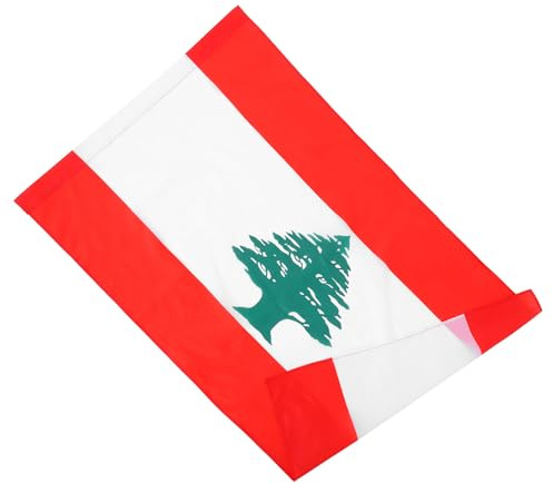 DOITOOL Drapeau Liban avec Manchon pour Mât Léger et Portable pour Décoration Extérieure et Fête Nationale Symbole Culturel Libanais Taille Large pour Événements Parades et Cérémonies