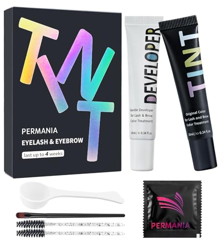 PERMANIA Lash Color Kit, 10ml Natural Black Color Boost Treatment at Home Lasts up to 4 Weeks (without eye patches)