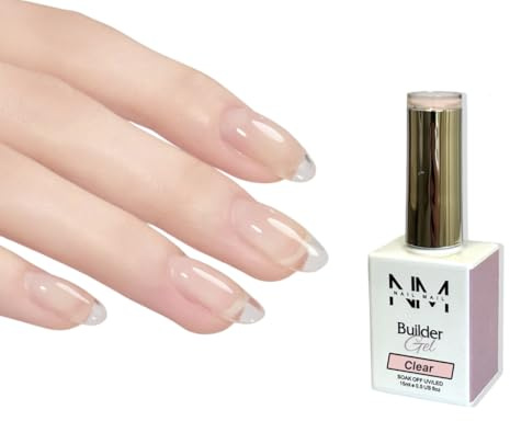 HEMA & TPO Free Builder Gel in a Bottle 15ml | Soak-Off UV/LED Nail Builder Gel | Self-Levelling, Long-Lasting Overlay & Strengthening Gel - Shade Clear