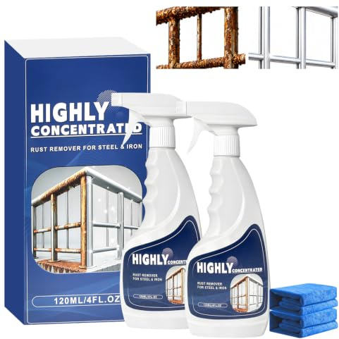 Spray Antirouille Métal, Dissolvant de Rouille Puissant pour Acier et Fer