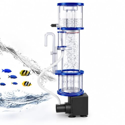 Skimmer Para Acuario De Agua Salada, Filtro Colgante De 8 W Con Bomba | Skimmer de superficie de tanque marino, fraccionador acrílico de 8W, para tanque de arrecife de 40 galones, bomba de
