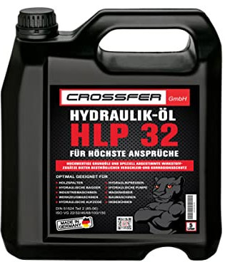 CROSSFER 5 Liter Kanister HLP32 Hydrauliköl für Hydraulikpressen, Holzspalter, Wagenheber, Hydraulikflüssigkeit mit 32er Viskosität