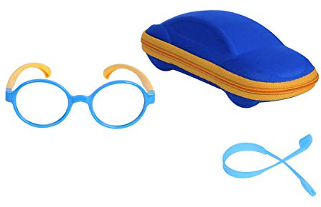 JoXiGo Lunettes Enfant Anti Lumière Bleue Anti Fatigue Filtre UV Ordinateur Bébé Garçon et Fille + Cordons à lunettes + Étui à Lunettes