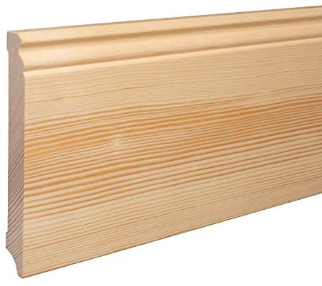 Massivholz-Sockelleisten Fichte LACKIERT Hamburger Berliner Weimarer Profil | ab 3,89€/m (150mm Höhe, Hamburger/Berliner Profil)