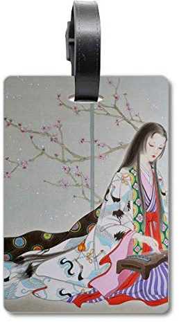 Étiquette Chinoise pour Valise de Voyage Motif Fleurs de Prunier