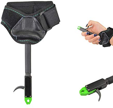 ZSHJGJR Compoundbogen Release mit Verstellbar Handschlaufe Bogen Release Sehnenauslöser Kinder Bremssattel Griff Release Trigger Zubehör