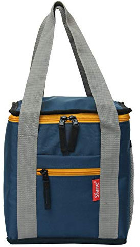 Sfane Sac à déjeuner isotherme en polyester bleu marine de 24 cm, facile à laver, fermeture éclair lisse et sac à déjeuner léger, 1 000 ml
