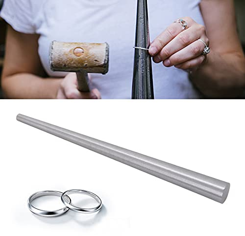 mumisuto Anillo Barra de tamaño de Anillo,Ampliador medidor de Calibre de Mandril Herramienta de calibrador de Mandril de Varilla de Aumento de Acero Inoxidable para Hacer Joyas(27cm)