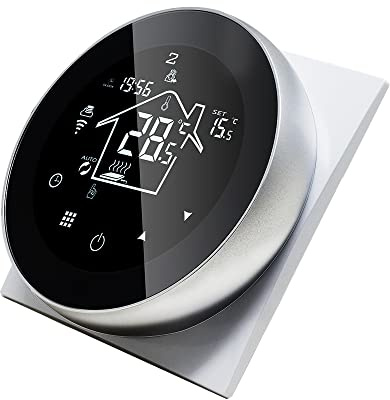 KETOTEK WiFi Thermostat Connecté pour Chaudiere 220V 3A Alexa Compatible | Intelligent Thermostat Connecté Chaudiere Gaz Filaire, Programmable Thermostats d'ambiance Contrôle via App Tuya/Smart Life
