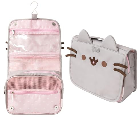 Grupo Erik Beauty Case da Viaggio Pusheen - Beauty Case Donna da Viaggio da Appendere Impermeabile con Scomparti e Gancio |Organizer Trucchi Portatile, Regalo Donna (24 x 20 x 9 cm)