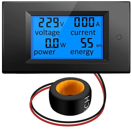 Fasizi AC 80-260V 100A Voltaje de Corriente Digital Amperaje LCD Medidor de Potencia DC Volt Amp Testing Gauge Monitor Power Energy Tester Amperímetro Voltímetro