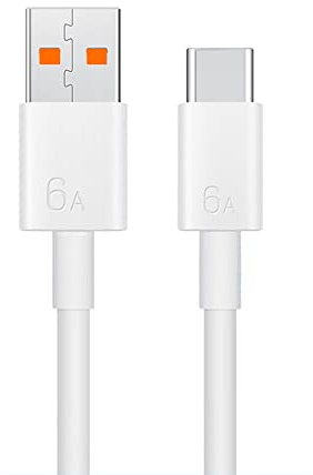 Digital Square Cable USB a Tipo C 2m 66W, 4;5~12V Carga Rápida 30-60min con Adaptador Original, Compatible con Huawei, Xiaomi y Otros Dispositivos con Puerto Tipo C (6A, 2M)