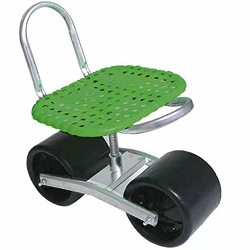 VOODUE Rollsitz Für Gartenarbeit Höhenverstellbarer Tragbarer Gartenhocker Mit Drehsitz 360° Drehbarer Gartenwagen Rollender Arbeitssitz Für Pflücken Unkraut Jäten,003