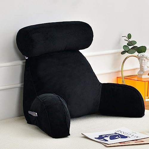 XIBANY Rückenlehne Lesekissen für Bett,Stützkissen,Bücherkissen,Rückenkissen,Lendenkissen,mit Armlehnen und Nackenstütze,Perfekt für Lesen & Arbeiten & Spielen