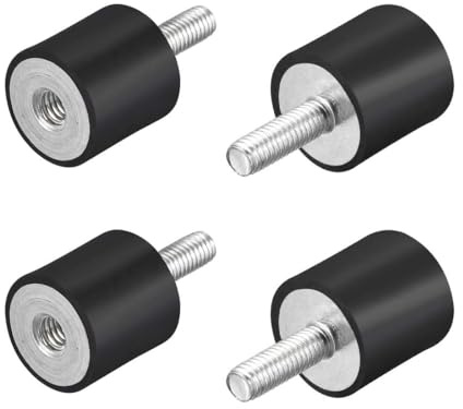 ZCSOWE 4Stk.M6 Stecker Buchse Gummihalterungen Schwingungsisolatoren Stoßdämpfer 25 mm x 20 mm