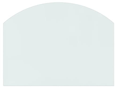Gecheer Kaminofen Glasplatte mit Bodenschutz Kaminplatte Kaminglas Ofenglas Bodenplatte Funkenschutzplatte Glasbodenplatte Kaminbodenplatte Glasplatte 80x60 cm