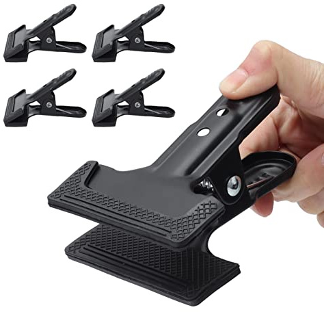 4 Stück Weithals-Federklemmen, Taschenklammern, A-Clip, Rutschfeste Metall-Weithals-Federklemmen, Metall-Weithals-Federklemmen, Weithals-Federklemmen