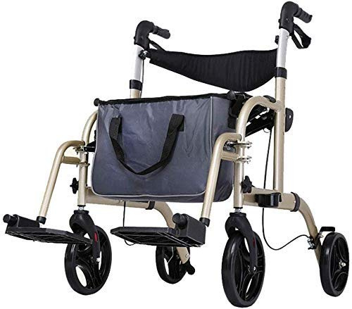 Rollator Walker Einkaufswagen Senioren Gehhilfe Leichter Trolley Kinderwagen Mobilität Scooter Wagen mit Sitz und Korb