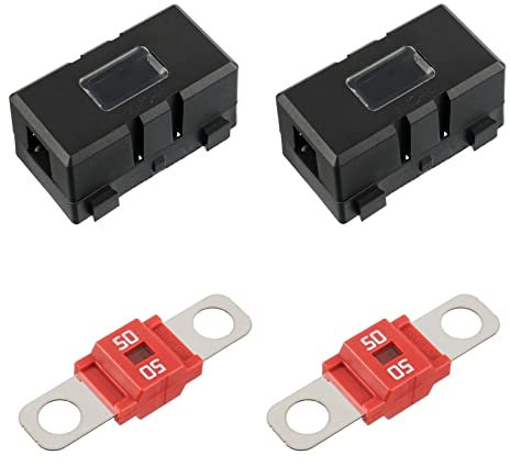 Kfz-Sicherungshalter Circuit Protection Nylon PA66 58V DC for Sicherungen PKW Wohnwagen Landmaschinen LKW (Color : 40a)