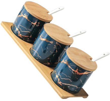 TOPBATHY 1 Set Barattolo Di Condimento In Ceramica Barattoli Di Sale Porta Condimento Contenitore Di Spezie Contenitore Di Ceramica Per o Barattolo Di Spezie Di
