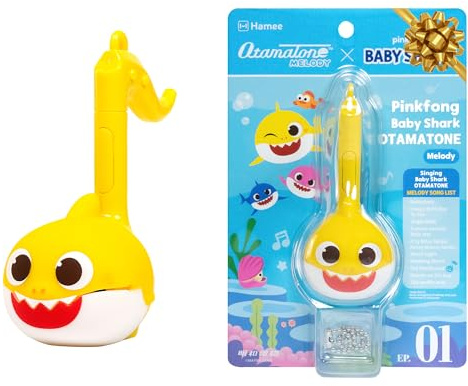 Otamatone Melody [Special Baby Shark Edition] Portable Mini Size Electronic Keychain Musical from Japan – by Maywa Denki [English Instructions] – Baby Shark