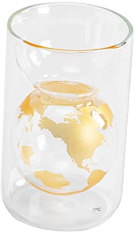 Amosfun Tassen Doppelwandige Es Kaffee Trinkglas Tasse Bar Getränk Hitzebeständiger Becher
