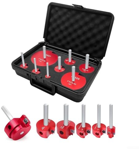 8 Sizes Plastic PVC Pipe Reamer Kit, Hard Alloy PPR Plastic Pipe Reamer Tool Fitting Reamer for 1/2 Inch Drills PVC Pipes
