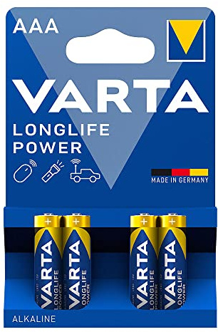 BATTERIA ALKALINA LUNGA DURATA AAA - LR03 (PACCHETTO 4 PEZ.) Ø 10,5 x 44,5 mm. Potenza prolungata per i dispositivi. Perfetto per telecomando, giocattoli e altro ancora. Affidabilità in ogni utilizzo.