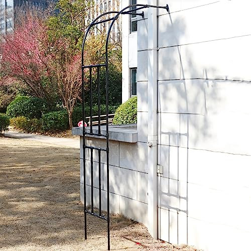 Treillis d'arche de jardin en métal pour plantes grimpantes, arches de jardin et treillages noirs pour plantes grimpantes, 90 cm de hauteur