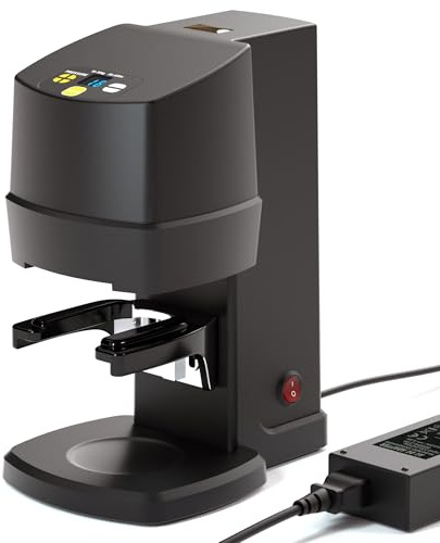 Automatic Tamper, Electric Espresso Tamper 58mm, 10-30Kg/22-66LBS Pressure Adjustable, Height Adjustable Coffee Tamper, Easy Clean Design for Coffee Shops & Home Use - Black