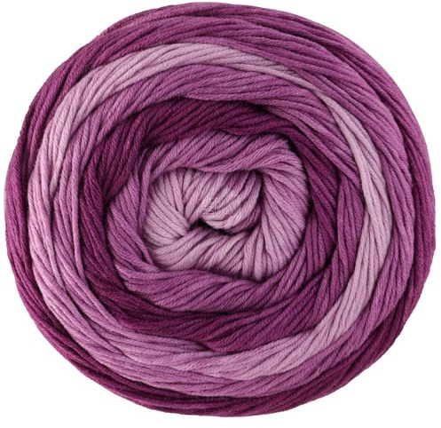 LANA GROSSA Gomitolo Tono | Wolle in dezenten Ton- in-Ton Farbverlauf in fruchtigen Farben | Handstrickgarn aus 100% Baumwolle (Bio) |100g Wolle zum Stricken & Häkeln | 360m Garn FB 1038