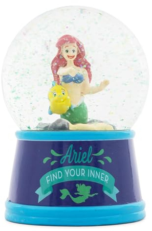 Disney Die kleine Meerjungfrau Arielle und Flunder beleuchtete Schneekugel mit wirbelndem Glitzer-Display, 15,2 cm hoch