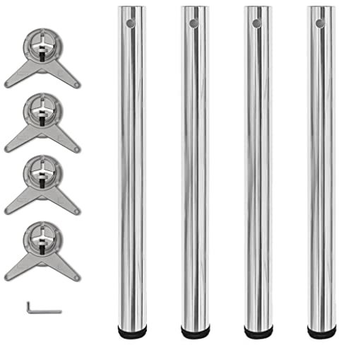 Generisch 4X höhenverstellbares Tischbein Tischbeine Chrom 710 mm,jiangboyue-242133