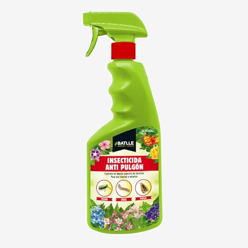 Insecticida Anti Pulgón Batlle – Listo para Usar | Elimina Pulgones, Orugas y Mariposa del Geranio | Interior y Exterior | Ornamental | 2 Aplicaciones | 750 ml
