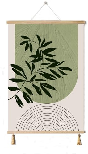 AHUAN Moderno Mural Tapa Cuadro Electrico Decorativo, Cubre Cuadro Electrico Sin Perforaciones Oficina, Hotel Vertical Tapa Contador Luz(Verde,40 * 60CM)
