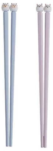 Quesuc 2 Baguettes, Baguettes Pour Débutants, Réutilisable Antidérapantes, Baguettes Mignonnes Résistantes, Baguettes Personnalisées Pour Sushis, Ramen, Plats Asiatiques