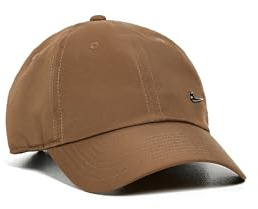 Nike Damen Unstructured Dri-Fit Club Metal Swoosh Cap, Mosswood Brown/Metallic Black, M/L