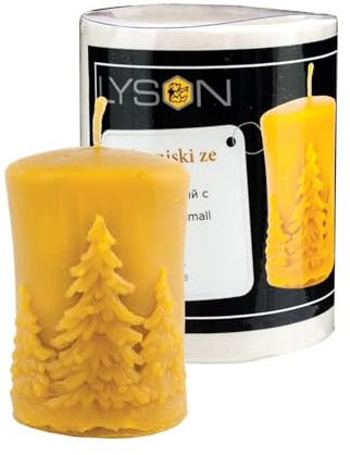 LYSON Kerzengießform Silikonform Walze mit Fichten Höhe 11 cm Silikon Kerzenform für Sojawachs Bienenwachs Gips Seifer Aromatherapie Kerzenherstellung Bienenwachskerzen Geschenkidee
