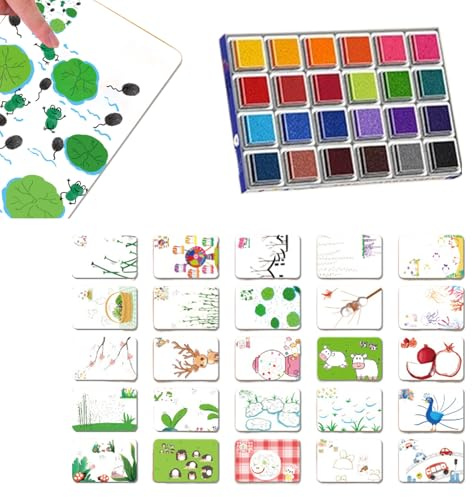 Finger Paint for Toddlers - Washable Art Set, Non-Toxic Paint Colors, No Mess Craft Kit | Safe and Easy Clean Design with Shiny Pigments for Kids