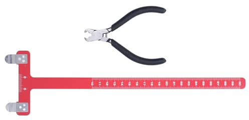 Cryfokt Aluminium Bågskytte Bågsträng Nockningspunkter Tång T Linjalset Lättviktsverktyg för Enkel Installation Lämplig för Longbow Recurve Compound Archer
