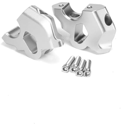 Motorcycle Handlebar Stem Installation Kit For BMW R1300GS 2023 2024- Accessories Risers Clamp Adapter Stub Fitting. Riser Extension Adjuster(Silver)