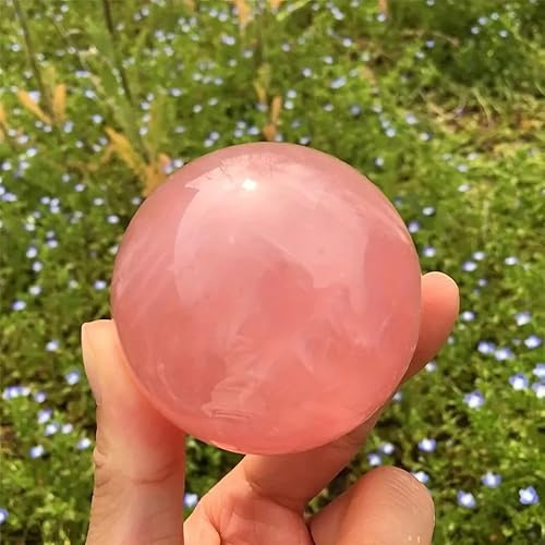1 pieza de 8-8,5 cm de piedra de esfera de cuarzo rosa, bola de cristal de cuarzo rosa, esfera de cristal de cuarzo rosa.
