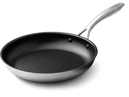 Castey - Sartén Antiadherente Inox Essentials, Modelo EA-S30, Color Plata, Tamaño 30 cm, Acero inoxidable Revestimiento Antiadherente, Apta para Todas las Cocinas, Recubrimiento Durión