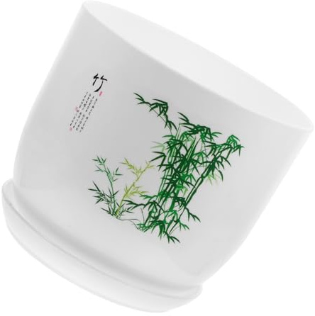 Toyvian Pot de Fleurs Suspendu Imitation Céramique 30X25 CM avec Soucoupe Intégrée Jardinière pour Plantes D’Intérieur Pot Hydroponique Léger et Résistant pour Chlorophytums et