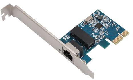 Acouto Tarjeta de Red para PC Puerto RJ45 único Función sin Disco Tarjeta de Red PCIe Gigabit Ethernet para Computadora de Escritorio Transceptor V1 0a 1000BASE con de 1000 Mbps Compatible con