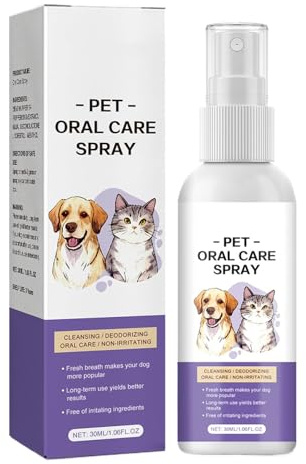 Hundezahnspray 30 ml Zahnfleisch Pflege Lösung | Hunde Frische Spray Zur Zahnfleischgesundheit und Maulpflege bei Katzen, Kätzchen und Welpen beim Essen und täglichen