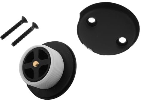 LOLIPPYY Universal Bathtub Drain Stopper with Press Button Hair Catcher, Anti-Odor Drain Cover Plug for Tub and Wash Basin, Black, Suitable for Bathroom Use