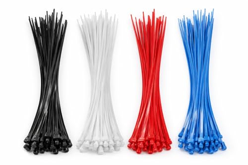 Wire Ties Cable Ties Nylon Tie Wraps Assorted Color Premium Nylon Zip Ties 150mm X 2.5mm Heavy Duty Strong Multipurpose Self Locking Wire Ties for Home Office Garden Cable Management (120pc)