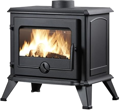 Estufa de Leña de Hierro Fundido ASTANA de 6 kW con Salida Superior o Trasera de 150 mm